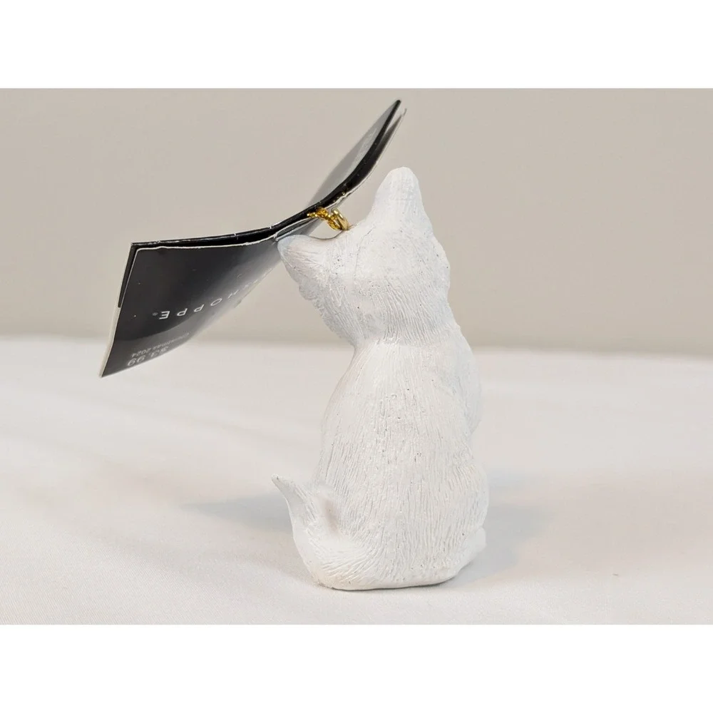 The Christmas Shop White Cute Kitten Ornament, 3